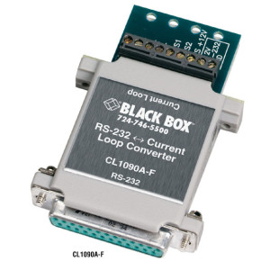 Black Box CL1090A-F RS232 to Current Loop Converter, DB25 Female to Terminal Block