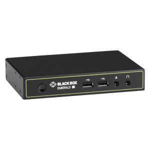 Black Box EMD2002SE-R DVI KVM-over-IP Extender Receiver, Dual-Head, V-USB 2.0, Audio, Virtual Machine Access