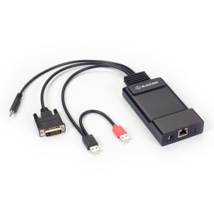 Black Box EMD200DV-T  Zero U DVI KVM-over-IP Transmitter, Single Head, HD, USB-HID, Audio, 12-in