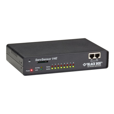 Black Box EME134A-R3 AlertWerks Gateway, 8 Sensors,  4 Video inputs, 5-ft. RJ-45 to RJ-45 Cable