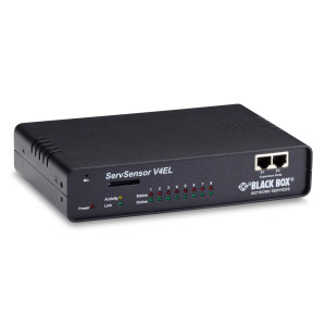 Black Box EME144A-R2 AlertWerks Gateway, (2) Security Expansion Ports, Audio, 8-RJ45 Ports, Metal Case