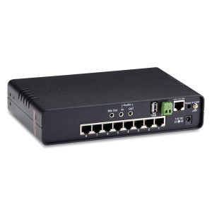 Black Box EME144A-R2 AlertWerks Gateway, (2) Security Expansion Ports, Audio, 8-RJ45 Ports, Metal Case