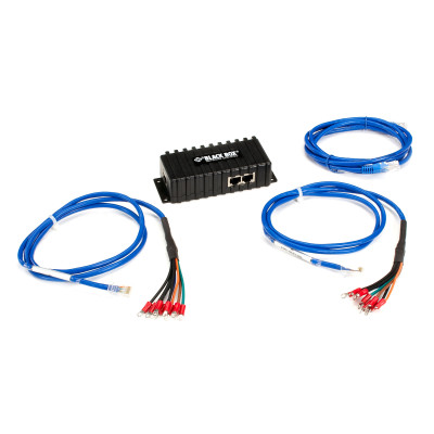 Black Box EME1KJ8-005 AlertWerks Digital I/O Dry Contact Sensor, (2) RJ45 to (8) Dry Contacts, 5-Ft. Cable