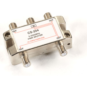 Black Box FA863 Cable/Satellite TV Signal Splitter, 2-GHz, 1 In, 4 Out