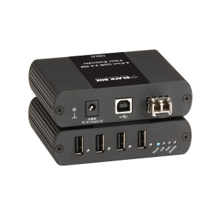Black Box IC406A-R2 USB Extender, Single-Mode Fiber, 4-Port