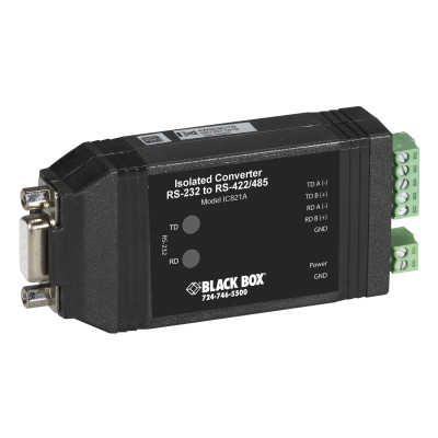Black Box IC821A Async RS232 to RS422/485 Interface Converter, DB9 to Terminal Block