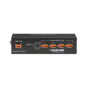 Black Box ICI202A Industrial USB 2.0 Hub with isolation, 4-Ports