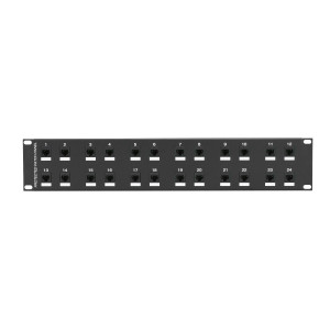 Black Box JSM114A CAT6 Surge-Protected Patch Panel, 2U, 24-Port