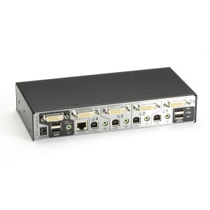 Black Box KV2004A KVM Switch - Single-Head, DVI-D Dual-Link, USB True Emulation, Audio, 4-Port