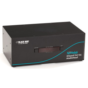 Black Box KV2304A KVM Switch, Tri-Head, DVI-D Dual-Link, USB True Emulation, Audio, 4-Port