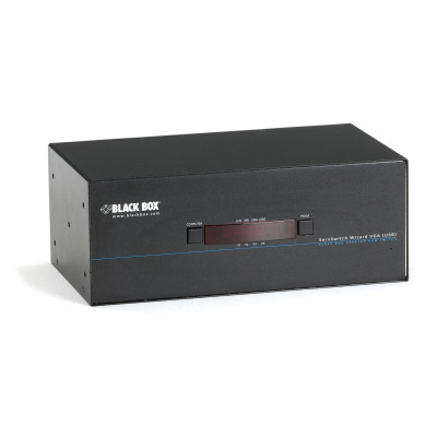 Black Box KV3304A KVM Switch, Tri-Head, VGA, USB True Emulation, Audio, 4-Port