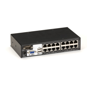 Black Box KV4161A-R2 KVM Switch, (4) IP, (16) Servers, (1) Analog Console, CATx