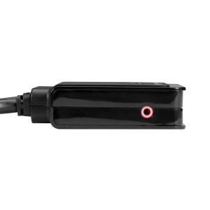 Black Box KV62-CBL 4K60 DisplayPort Cable KVM Switch, 2-Port with Button Switch, Audio and Mic