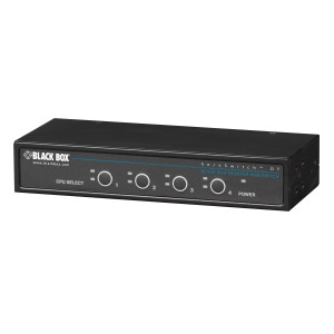 Black Box KV7024A KVM Desktop Switch, 4-Port, Single-Monitor, VGA, PS/2 