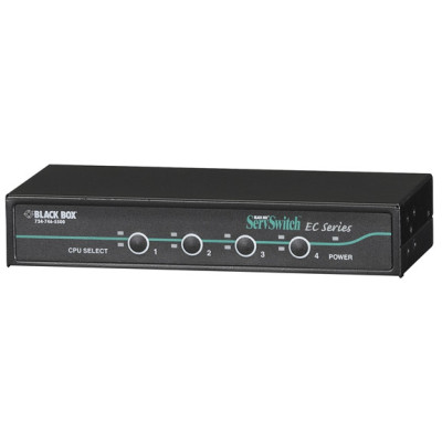 Black Box KV9104A KVM Switch for PS/2 and USB Servers and PS/2 Consoles, 4-Port
