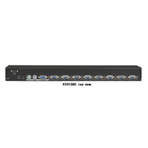 Black Box KV9108A KVM Switch for PS/2 and USB Servers and PS/2 Consoles, 8-Port