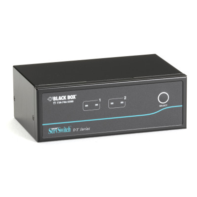 Black Box KV9622A Desktop KVM Switch, Dual-Head DVI-D, USB, 2-Port