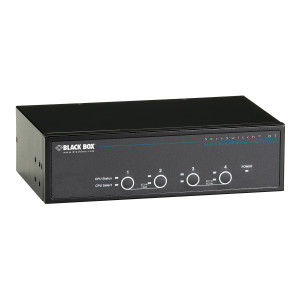 Black Box KV9624A Desktop KVM Switch, Dual-Head DVI-D, USB, 4-Port