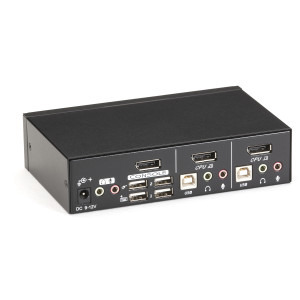 Black Box KV9702A DT DisplayPort KVM Switch with USB and Audio, 2-Port