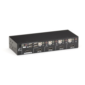 Black Box KV9704A KVM Switch DisplayPort with USB and Audio, 4-Port