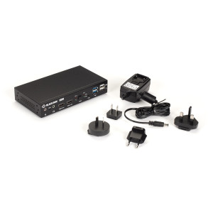 Black Box KVD200-2H KVM Switch - UHD 4K, Dual-Monitor, HDMI/DisplayPort, USB 3.2 Gen 1, USB Type C, Audio, 2-Port