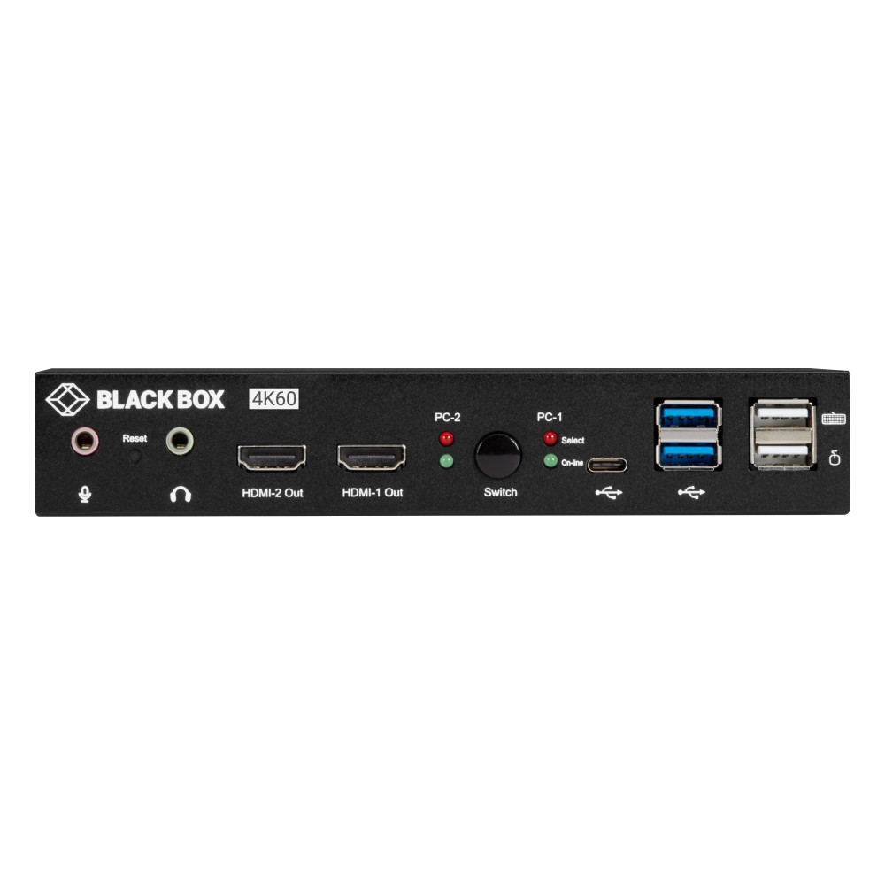 4 Ports 4K Dual Monitor HDMI KVM Switch with Audio and USB 3.2 Gen