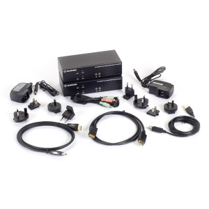 Black Box KVXLCHDPF-200 KVM Extender Kit over Fiber, HDMI/DisplayPort 4K30, USB 2.0