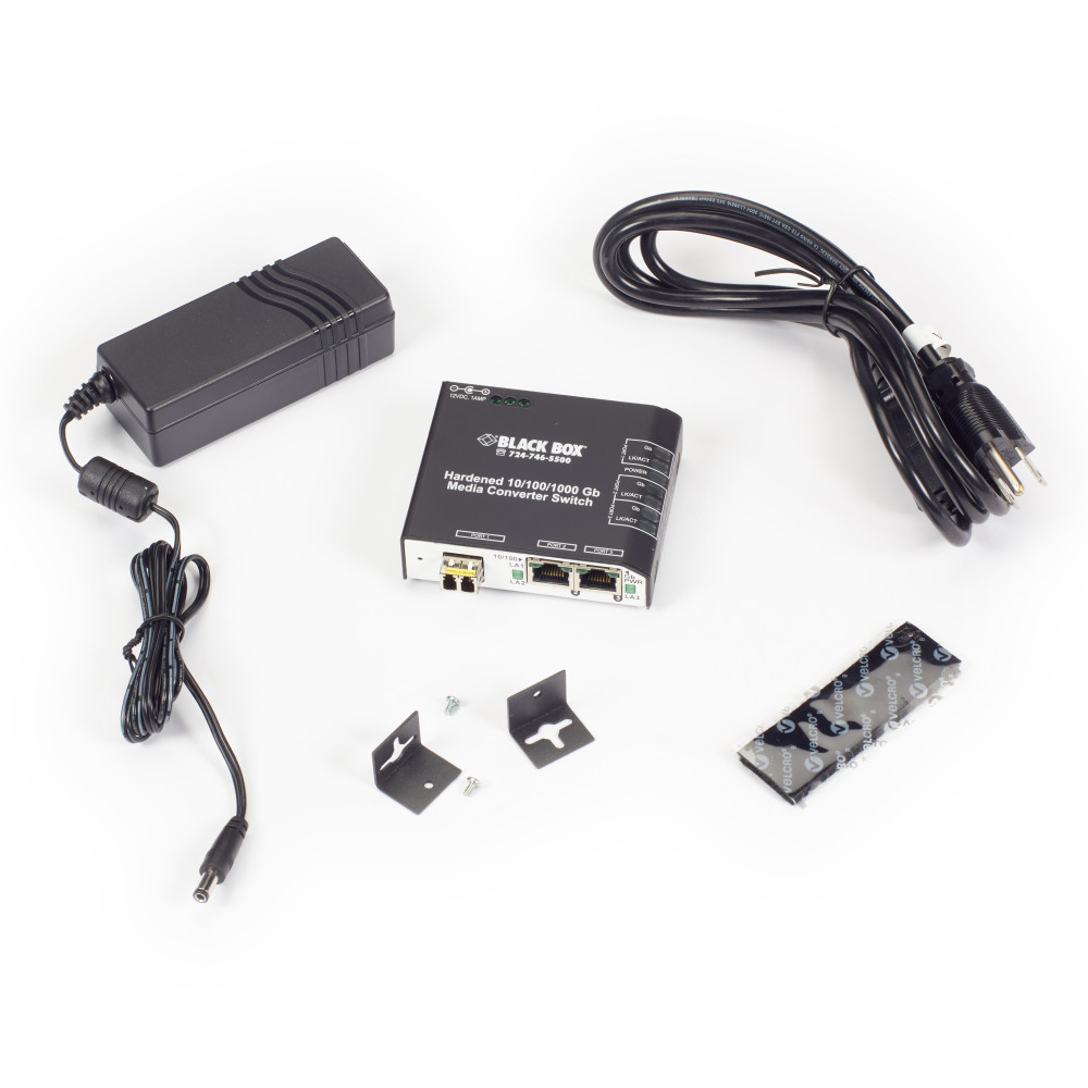  Black Box Switch - (4) 10/100/1000Mbps RJ45, 220V AC