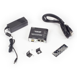 Black Box LBH2001A-H-LX Gigabit Ethernet Hardened Temperature Switch, (2) 10/100/1000-Mbps Copper RJ45, (1) 1000-Mbps Singlemode Fiber, LC