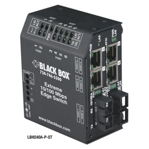 Black Box LBH240A-PD-SSC-24 Fast Ethernet Extreme Temperature Switch, 24V DC