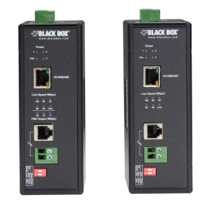 Black Box LBPS310A-KIT Industrial Managed Fast Ethernet PoE+ Extender Kit