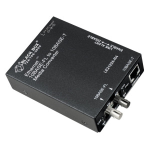 Black Box LE2122A-R4 AutoCross Ethernet to Multimode Fiber Media Converter, ST