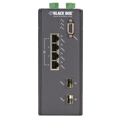 Gigabit Ethernet Extreme Temperature Managed PoE+ Switch, 2 1000-Mbps GE SFP