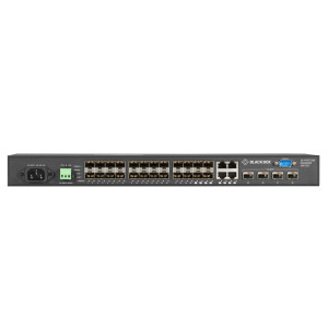 Black Box LGB5128A-R2 Gigabit Ethernet Managed Switch, (20) SFP, (4) Dual-Media SFP, (4) SFP+, (1) DB9 Console
