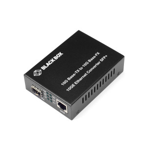 Black Box LGC220A 10-Gigabit Media Converter,10-Gbps Copper to 10-Gbps Fiber SFP+