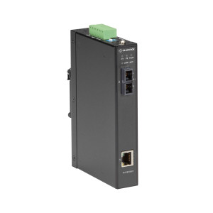 Black Box LGC281A Gigabit Ethernet Industrial Media Converter, Multimode Fiber, 850nm, 500m, 0.5km, SC