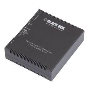 Black Box LGC5150A Gigabit Ethernet Media Converter, (2) 10/100/1000-Mbps Copper to 100/1000-Mbps Fiber SFP