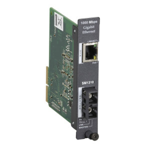 Black Box LGC5184C-R3 Gigabit Ethernet Managed Media Converter, 1000-Mbps Copper to 1000-Mbps Singlemode Fiber, 1310nm, 10km, SC