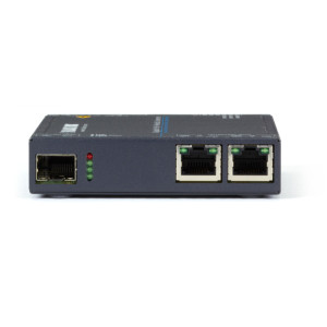 Black Box LGC5210A PoE+ Gigabit Ethernet to SFP Media Converter, two 10/100/1000-Mbps Copper to 100/1000-Mbps Fiber SFP