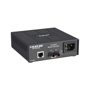Black Box LHC005A-R4 Compact Fast Ethernet Media Converter, 100-Mbps Copper to 100-Mbps Singlemode Fiber, 1310nm, 40km, ST