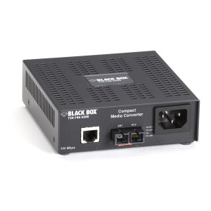 Black Box LHC005A-R4 Compact Fast Ethernet Media Converter, 100-Mbps Copper to 100-Mbps Singlemode Fiber, 1310nm, 40km, ST