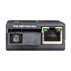 Black Box LHC029A-R4 Fast Ethernet Media Converter, 10/100-Mbps Copper to 100-Mbps Simplex Singlemode Fiber, 1550/1310nm, 20km, SC
