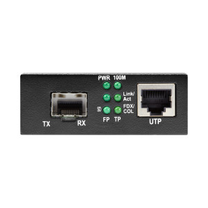Black Box LHC210A Fast Ethernet (100-Mbps) Media Converter - 10/100-Mbps Copper to 100-Mbps Fiber SFP