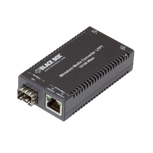 Black Box LHC301A-R4 Fast Ethernet Media Converter, 10/100-Mbps Copper to 100-Mbps Fiber SFP