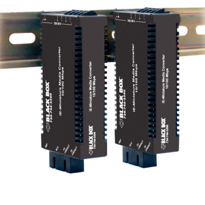 Black Box LIC023A-R3 Fast Ethernet to Fiber Industrial Media Converter, SC connector