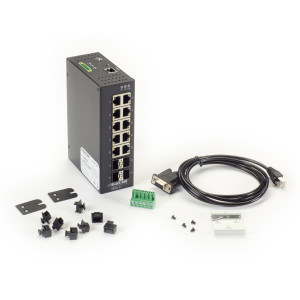 Black Box LIG1014A Gigabit Ethernet Extreme Temperature Managed Switch, 10 Copper RJ45, 4 SFP slots