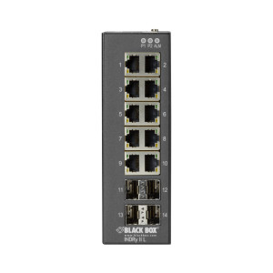 Black Box LIG1014A Gigabit Ethernet Extreme Temperature Managed Switch, 10 Copper RJ45, 4 SFP slots