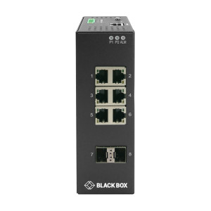 Black Box LIG1082 8-Port Managed Gigabit Switch, 2 SFP Ports, Extreme Temperatures 