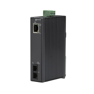 Black Box LMC270A Fast Ethernet to Fiber Industrial Media Converter, SC or ST connectors, Multi/Single Mode