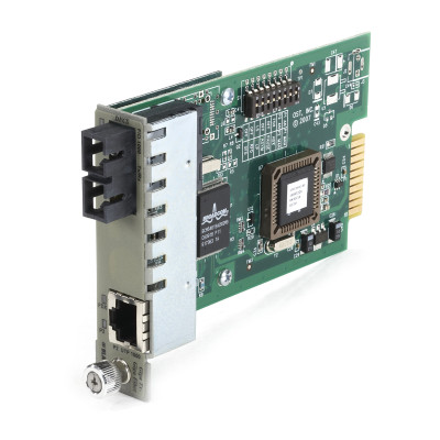 Black Box LMC3052C-R2 Gigabit Ethernet Managed Media Converter, 1000-Mbps Copper to 1000-Mbps Singlemode Fiber, 1310nm, 12km, SC